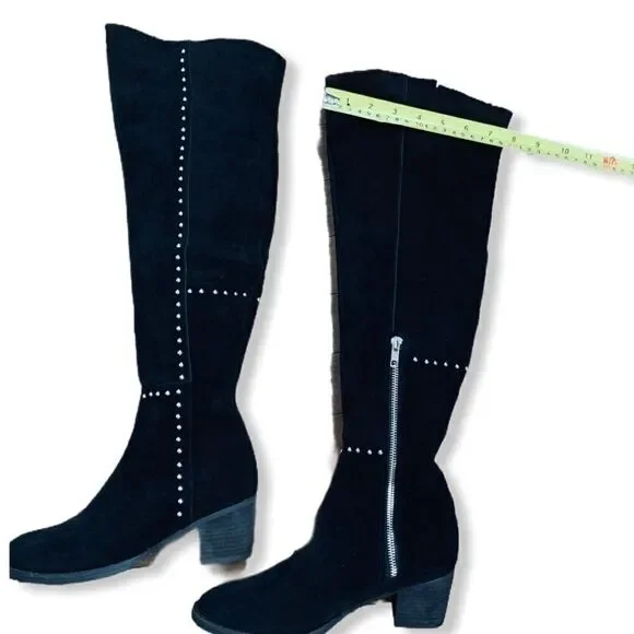 Design Lab Suede Studded Boots - Picture 9 of 10